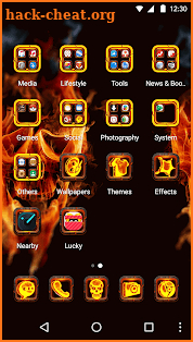 Hell Skull Fire 3D Theme screenshot