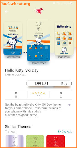 Hello Kitty Themes Store screenshot