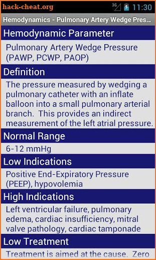 Hemodynamics screenshot