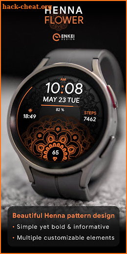 Henna Flower - watch face screenshot