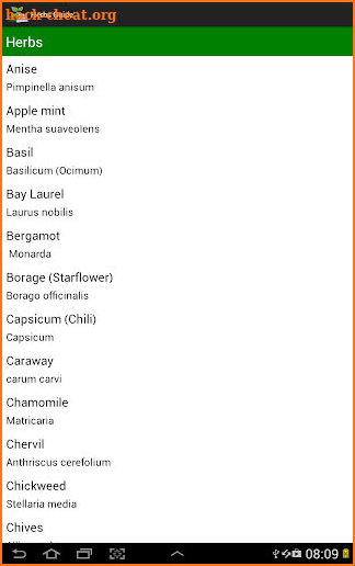 Herbs Guide screenshot