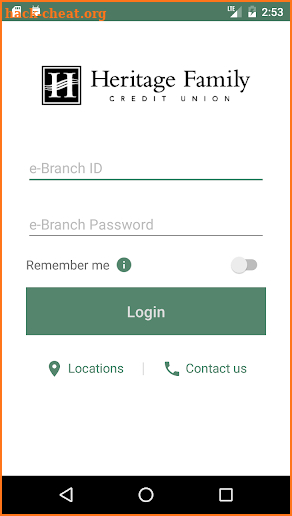 Heritage Family CU e-Branch screenshot