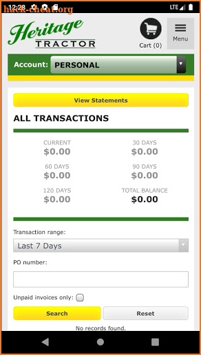 Heritage Tractor Virtual Parts Counter screenshot