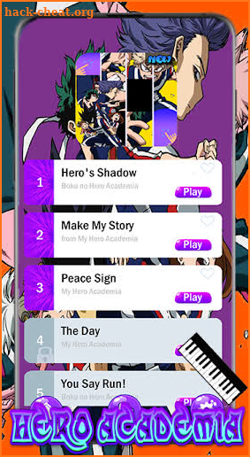 Hero Academia Piano Tiles screenshot