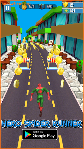 Hero SpiderBoy Runner screenshot