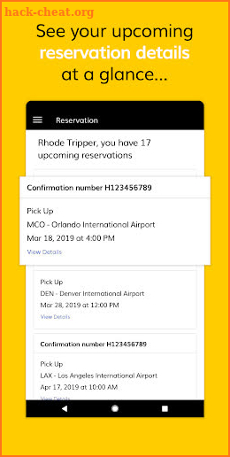 Hertz Car Rental screenshot