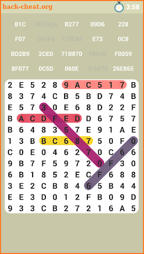 Hexa Number Search screenshot