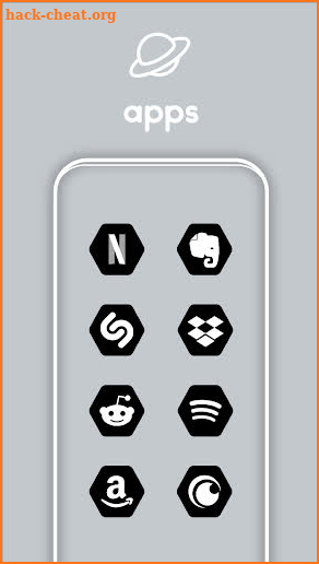 Hexagon Black - Icon Pack screenshot
