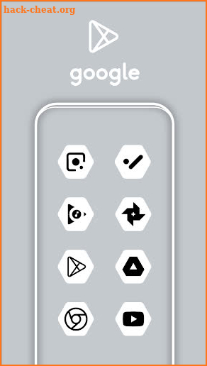Hexagon White - Icon Pack screenshot