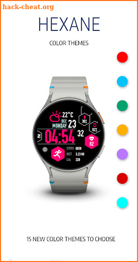 Hexane Watch face (Wear OS 5) screenshot