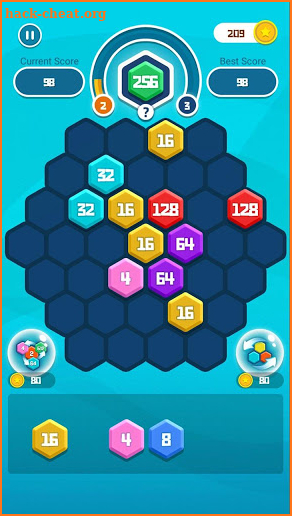 HexPuz - Free 2048 Merge Block Number Puzzle Game screenshot