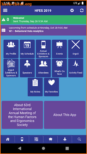 HFES Events screenshot