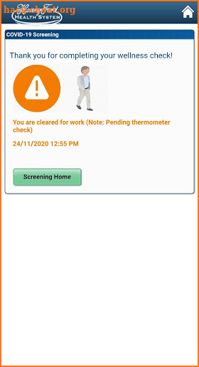 HFHS Employee Health Screening screenshot