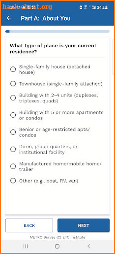 HGAC / METRO Travel Survey screenshot