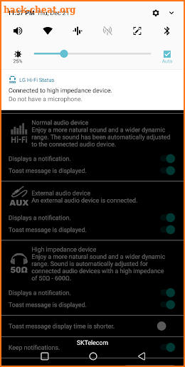 Hi-Fi Status(LG) screenshot