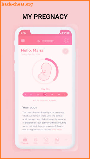 Hi Ma - Pregnacy Tracker App screenshot