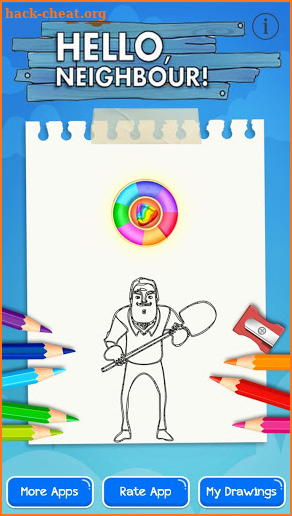 hi neighbor coloring game book screenshot