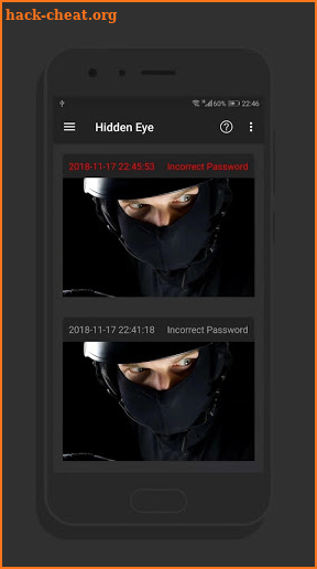 Hidden Eye - Intruder Selfie, Eye Catching screenshot