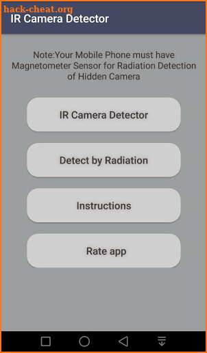 Hidden IR Camera Detector screenshot