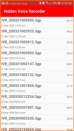 Hidden Voice Recorder screenshot