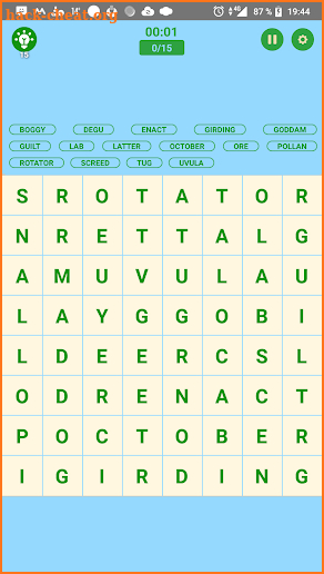 Hidden words screenshot