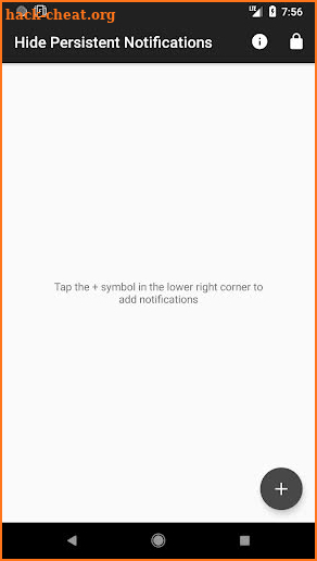 Hide Persistent Notifications screenshot