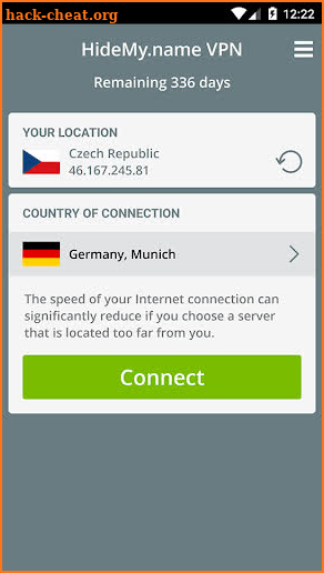 HideMy.name VPN screenshot