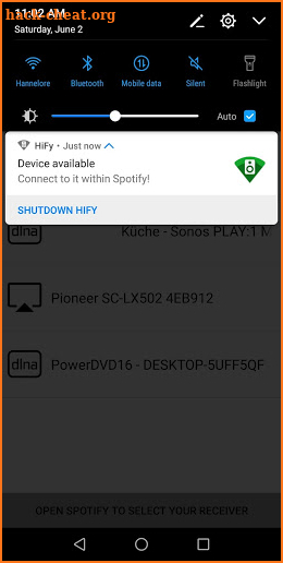 HiFy - AirPlay + DLNA for Spotify (no root) screenshot