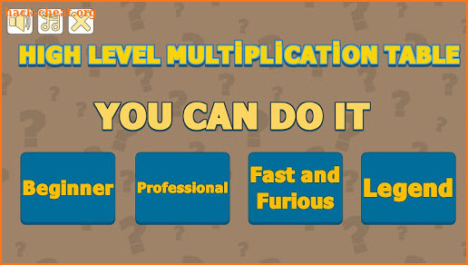 High Level Multiplication Table screenshot