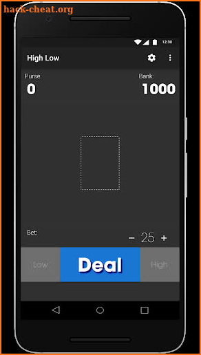High Low Card Game screenshot