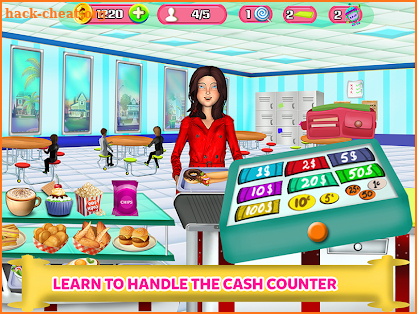 High School Cafe Cashier Girl - Kids Game screenshot