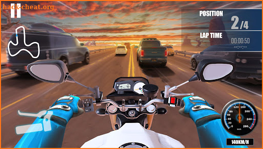 Highway Rider- Furious moto speed racing game screenshot