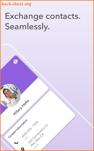 HiHello Contact Exchange screenshot