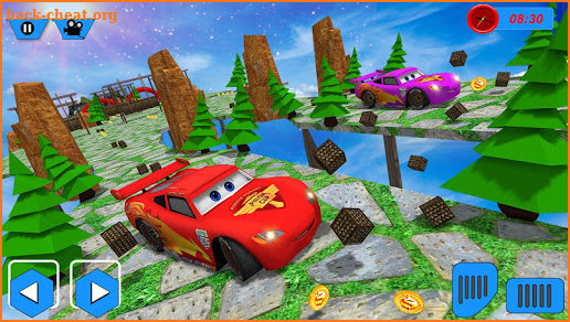 Hill Climb Racing Legend: Superhero Lightning Car screenshot