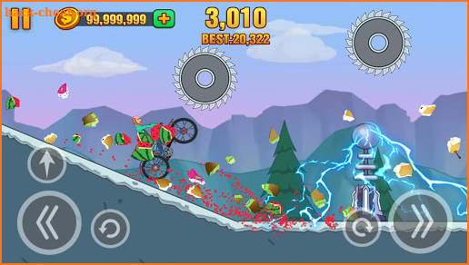 Hill Dismount - Smash the Fruits screenshot