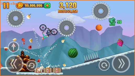 Hill Dismount - Smash the Fruits screenshot