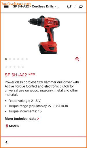 Hilti Mobile App screenshot