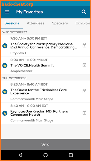 HIMSS Global Events screenshot