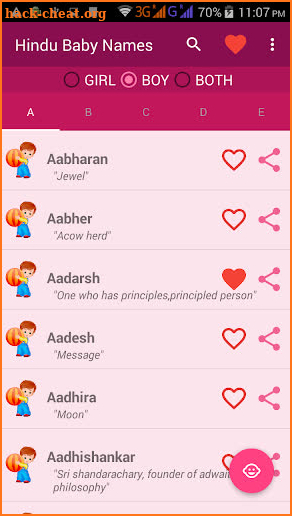 Hindu Baby Names With Meanings screenshot