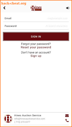 Hines Auction Service screenshot