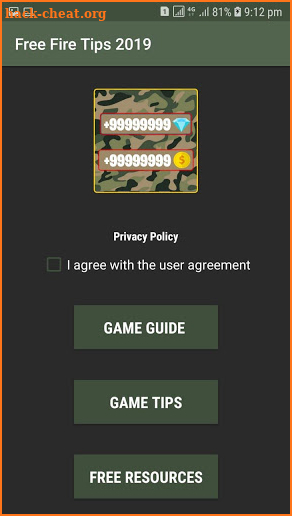 Hints for Free Fire game screenshot