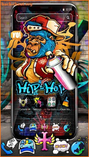 Hip-hop Cool Graffiti Monkey Theme screenshot