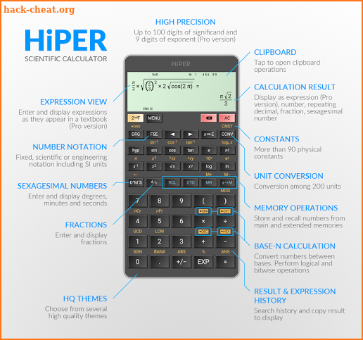 HiPER Scientific Calculator screenshot