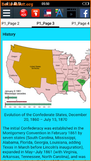 History of the Confederate States of America screenshot