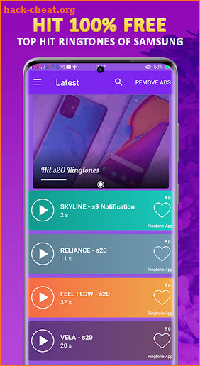 Hit Ringtones of Samsung Galaxy S20 Ringtones 2020 screenshot