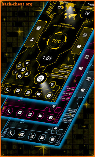 Hitech Launcher 2 Pro - 2019 - hitech theme screenshot