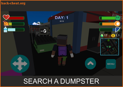 Hobo life simulator screenshot