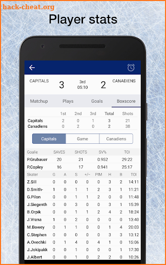 Hockey NHL Live Scores, Stats, & Schedules 2017/18 screenshot