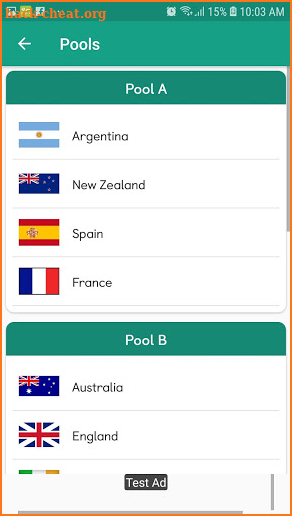 Hockey World Cup Schedule 2018 screenshot