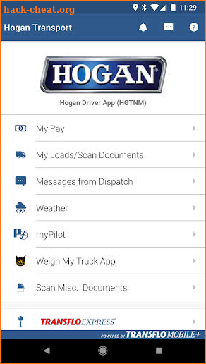 Hogan Driver App screenshot
